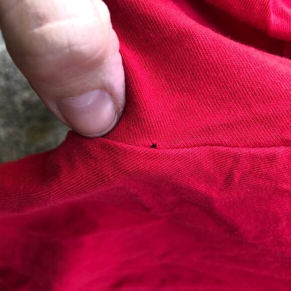 The Kooples Cropped Top Knot Twist Front Blouse Shirt Red Tee - Picture 7 of 7